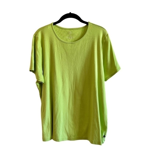 VENEZIA, SHORT SLEEVE T-SHIRT. LIME GREEN, 100% COTTON, RELAXED FIT. SIZE 18/20 - Picture 1 of 3